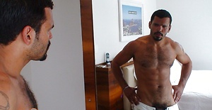 Jean Franko jerking off his uncut cock