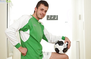 Steve Hard masturbates his remaining energy after playing soccer. by BoyFun image 1