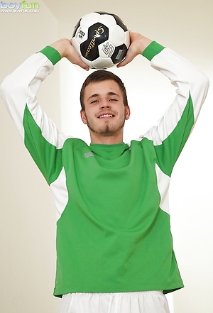 Steve Hard masturbates his remaining energy after playing soccer. by BoyFun image 2
