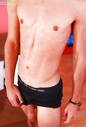 Joseph Sydney spews a load of cum on his abs. by BoyFun image 12