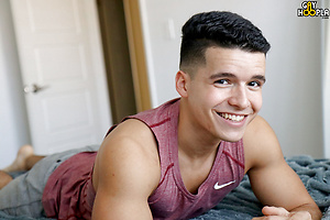 Handsome HUNK Damian Romano Jerks His Giant COCK by Gayhoopla image 4