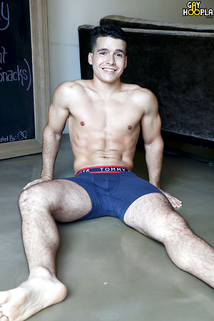 Handsome HUNK Damian Romano Jerks His Giant COCK by Gayhoopla image 8