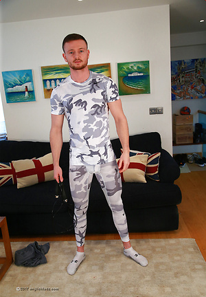 Straight Boxer James Strips & Shows us his Hairy Body and Rock Solid Uncut Cock! by English Lads image 6