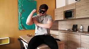 Victor strokes his meaty cock by Maskurbate image 1