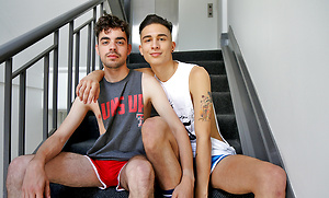 Horny boys Brock and Andy's first shoot together by Bentley Race image 10