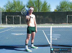 Thick dick top and sub bottom suck and fuck after a sweaty game of tennis. by Man Royale image 1