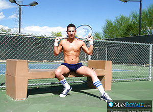 Thick dick top and sub bottom suck and fuck after a sweaty game of tennis. by Man Royale image 3
