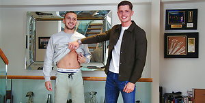 Young Straight & Muscular Stud Logan Wanks his 1st Man & it's Jack's Thick Uncut Cock by English Lads image 2