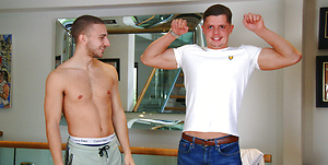 Young Straight & Muscular Stud Logan Wanks his 1st Man & it's Jack's Thick Uncut Cock by English Lads image 6