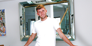 Young Straight Footballer Jude Moore