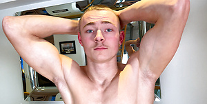 Straight Ripped Gymnast Caspian Shows Wanks his Uncut Cock & Shoots Cum Everywhere!