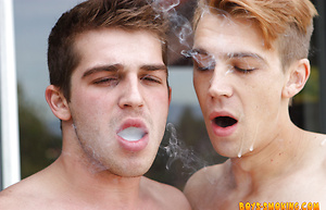 Patrick And Austin Smoke Suck