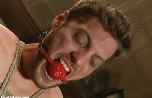 Super Hunk Andrew Blue Bound and Begging to Cum