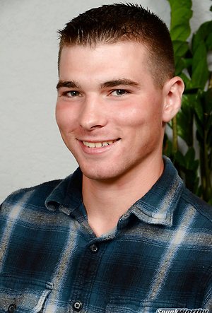 Super hard, and ready to nut: 19yo Marine's porn debut