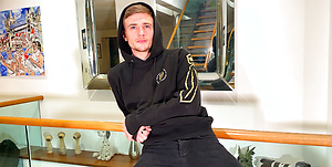 Young Sporty Straight Lad Shows off his Fit Body & Wanks his Big Hard Uncut Cock & Cums!