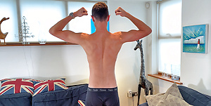Young Straight & Tall Teen Shows off his Lean Body & Wanks his Big Uncut Cock & Cums Everywhere!