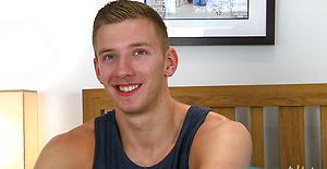 Tall, Lean & Ripped - Str8 Lad Andrew gets first BJ from a guy - and enjoys it! by English Lads image 1