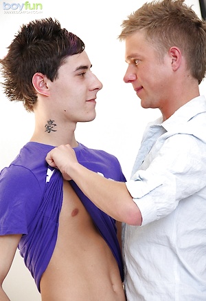 Sexy guys Angel Weis and Jimmy get anal on the bed. by BoyFun image 2