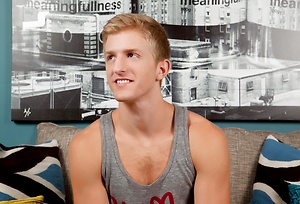 Hot blond Levi Michaels masturbates by Randy Blue image 15