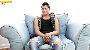 Antony strokes uncut latino dick and shoots load by Squirtz image 11