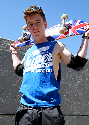 Red headed Aussie - Cody James naked on the roof by Bentley Race image 3