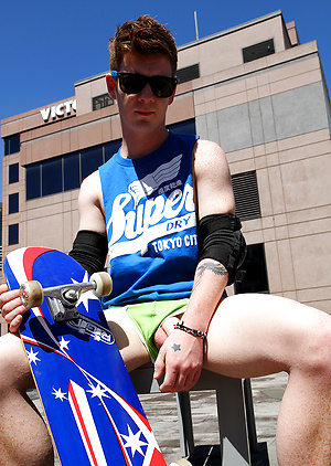 Red headed Aussie - Cody James naked on the roof by Bentley Race image 6
