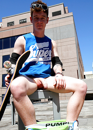 Red headed Aussie - Cody James naked on the roof by Bentley Race image 7