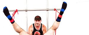 Mr. Kristofer fists Dolan Wolf by Bound Jocks image 5