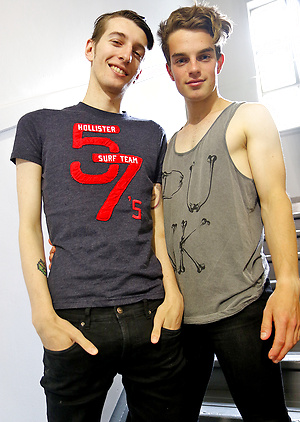 Aussie boys Caleb and Reece hooking up for the first time by Bentley Race image 1