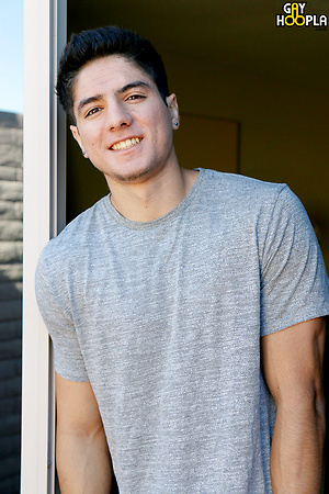 Fit Jock Lucas Garza JERKS His Uncut COCK by Gayhoopla image 1