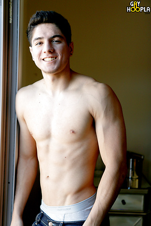 Fit Jock Lucas Garza JERKS His Uncut COCK by Gayhoopla image 2